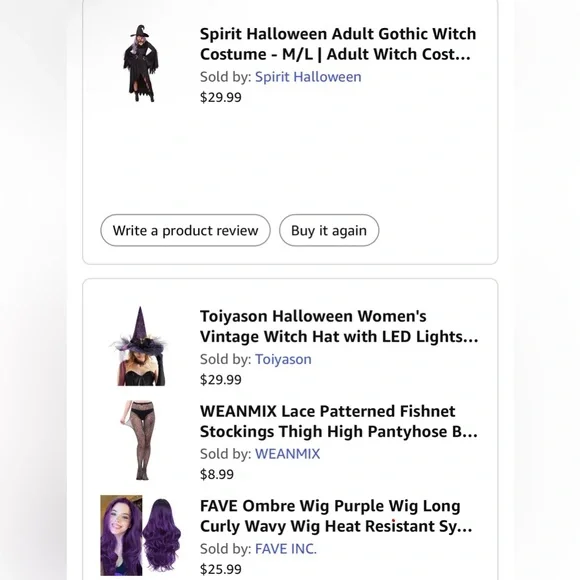 Adult Spirit Halloween Purple Witch Costume + EXTRA ACCESSORIES FOR COSTUME - Picture 3 of 16